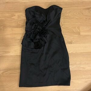 White House Black Market Black Strapless Dress Size 0